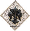 bronze fleur de lis tile