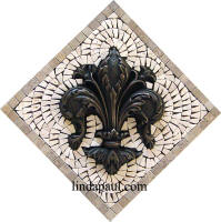 bronze fleur de lis medallion