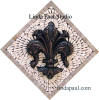 copper fleur de lis medallion