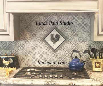 rooster tile backsplash