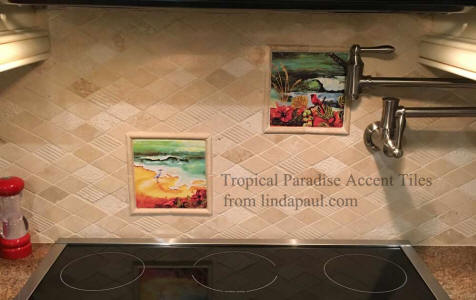 tropical accent tiles