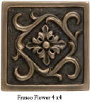 fresco flower accent tile