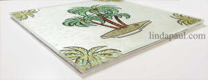 side view of palm tree tile