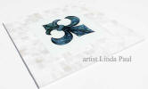 side view fleur de lis tile medallion