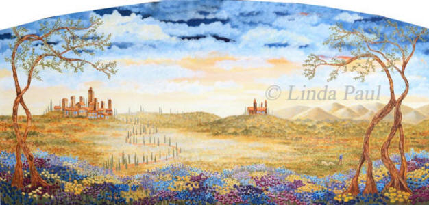 Fields of Tuscany original landscape painting