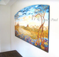 side view of Fileds of Tuscany painitng