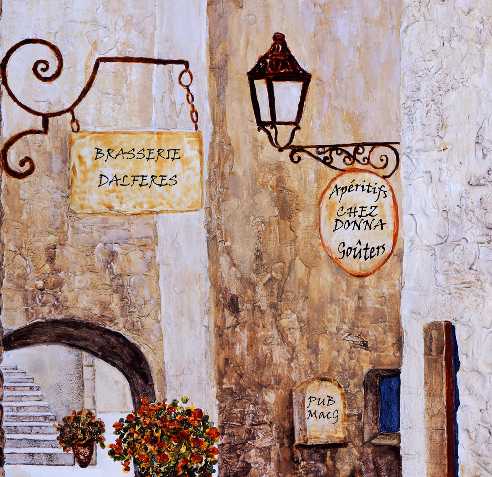 French Wall Decor - Canvas Wall Art Pictures of France Bistro