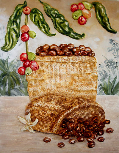 Coffee Paintings Original Coffee Wall Art Painting