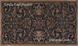 kitchen backspash plaque in copper