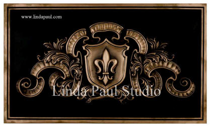 fleur de lis plaque