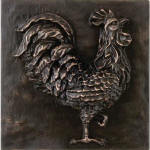 strutting rooster metal tile