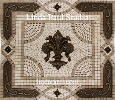24 x 21 fleur de lis kitchen backsplash