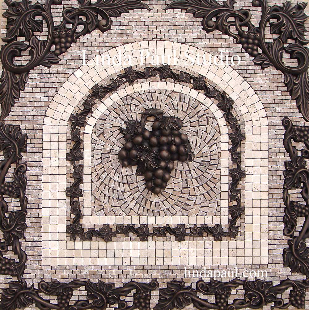 G Mosaic Tile Medallion Kitchen Backsplash Mural Mosaics G Mosaic Tile Medallion Kitchen