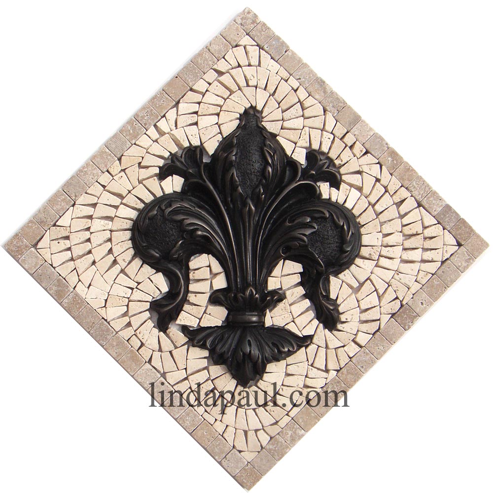 Fleur De Lis Tile Medallion Kitchen Backsplash Home Decor