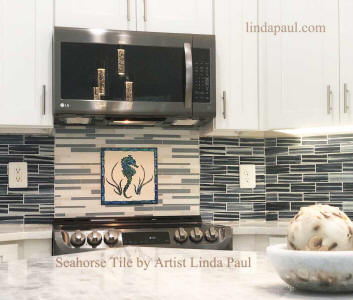 seahorse kitchen tile