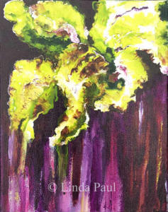 orchid flower canvas painting
