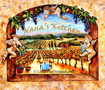 customised tile mural with Nana's Kitchen