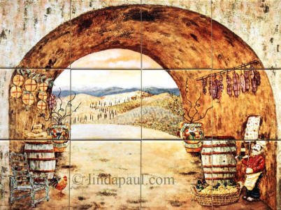 Tuscan Tile mural