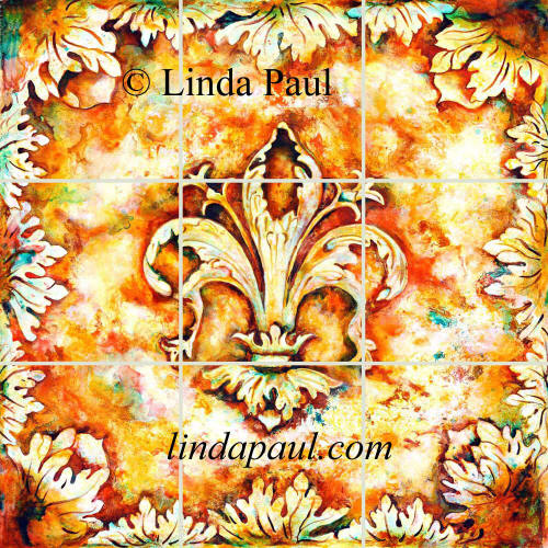 fleur tile lis tiles mural