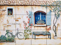 french country backspash tiles