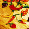chile peppers tile accent