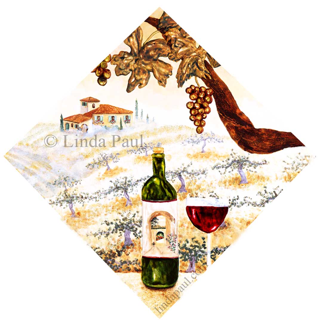Vineyard Decorative Ceramic Tile Art Backsplash Wall Art Tiles