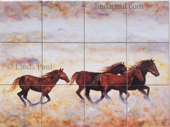 western tile wild horse tiles