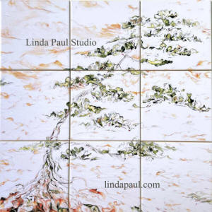 bonsai Tree tile mural