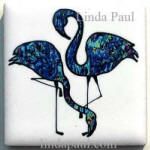 blue 2 x2 flamingo tile