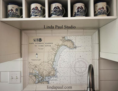 custom historic nautical chart of Nubble point