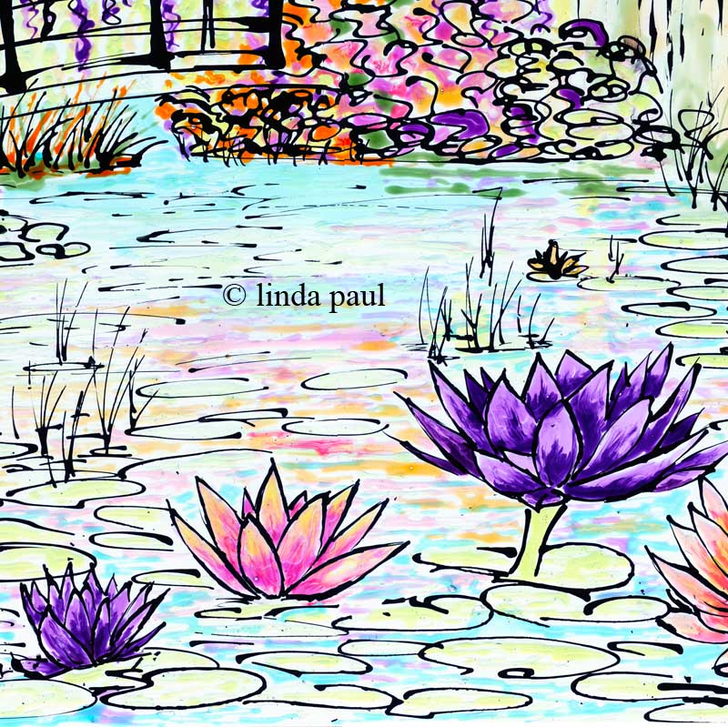 Arts and Crafts Tile Lily Pond Mural