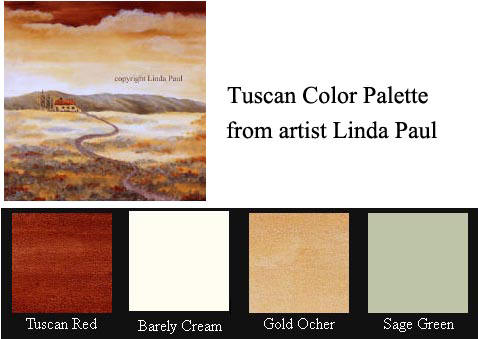tuscan color palette - paint colors of Tuscany